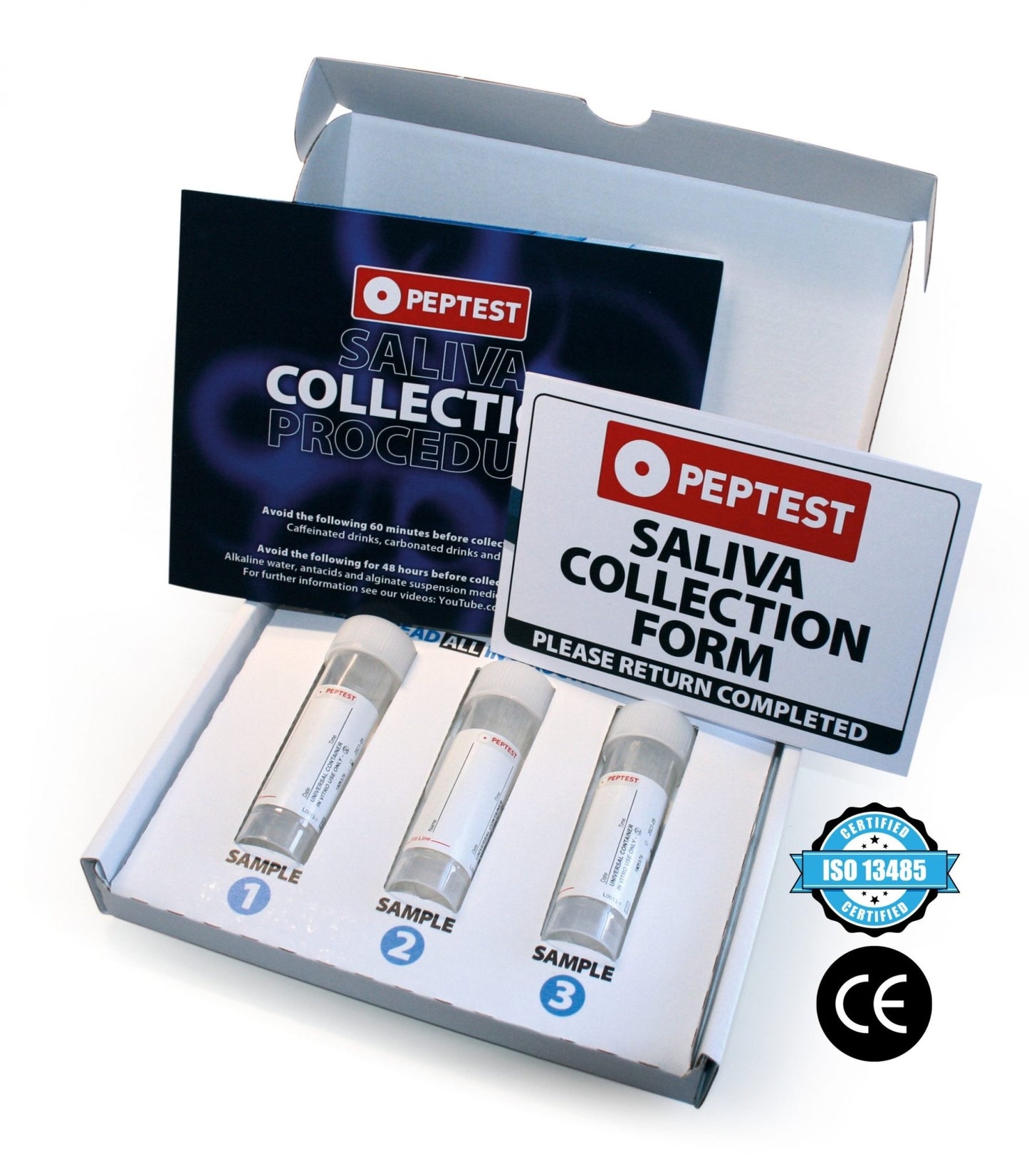 Peptest reflux diagnostic pack (THREE saliva tubes) - Peptest Australia and New Zealand